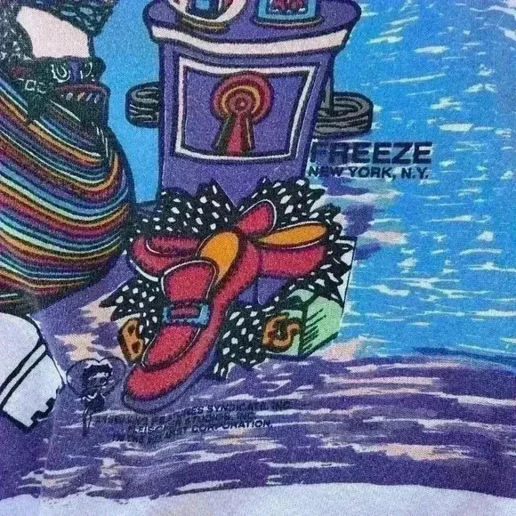 Vintage White FREEZE 1994 Betty Boop Crewneck All Over Print Sweatshirt Size XL - Picture 3 of 9